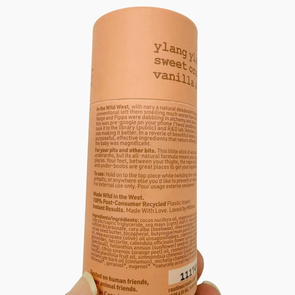 Routine Natural Deodorant Sexy‎ Sadie 50g Stick Ylang Ylang Vanilla Orange